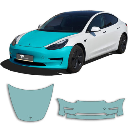 Model 3 Frontkit regular – PPF-sæt til køretøjet Front