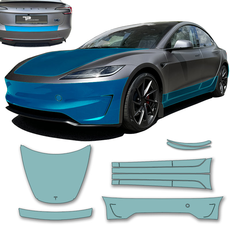 Model 3 “Highland” Ultimate Kit – Großes Lackschutzfolienset für alle exponierten Bauteile - Tesla-Protect